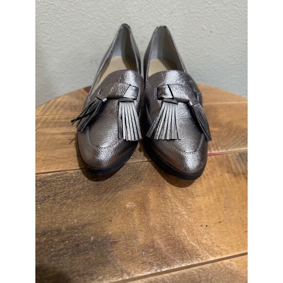 Marc Fisher Metallic Loafers with Tassels - Picture 2 of 8